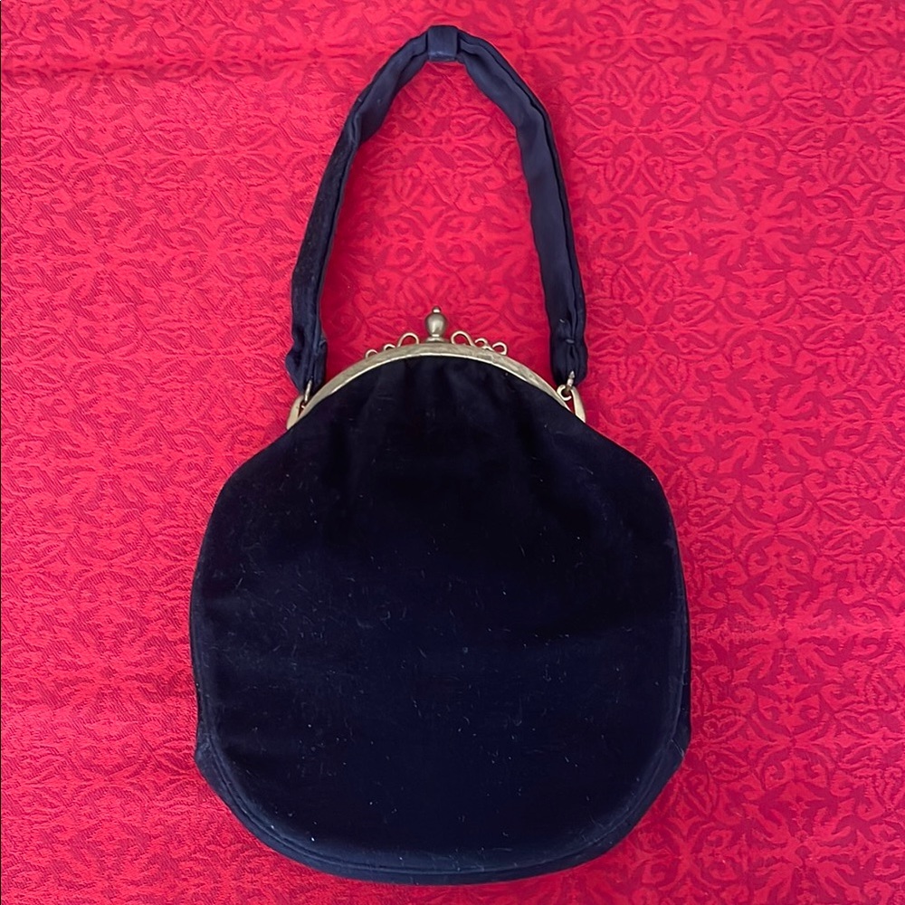 Vintage Black Cashmere Handbag